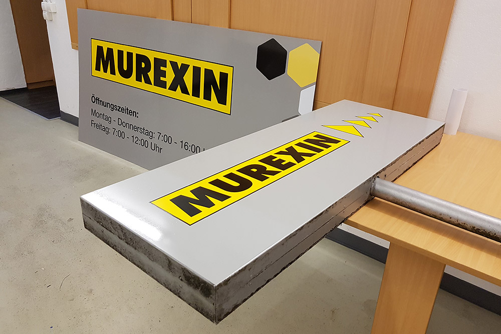 neue beschilderung für firma murexin in linz