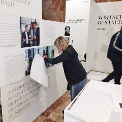 Ausstellungsbeklebung WKO OÖ in Linz